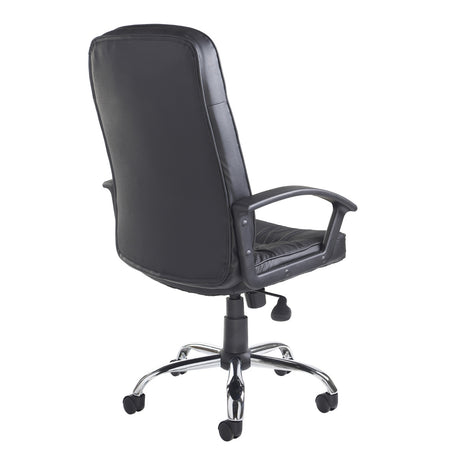 Hertford High Back Black Leather Faced Managers Office Chair