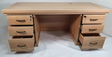 Quality Light Oak Twin Pedestal Executive Office Desk - HSN009-2000mm