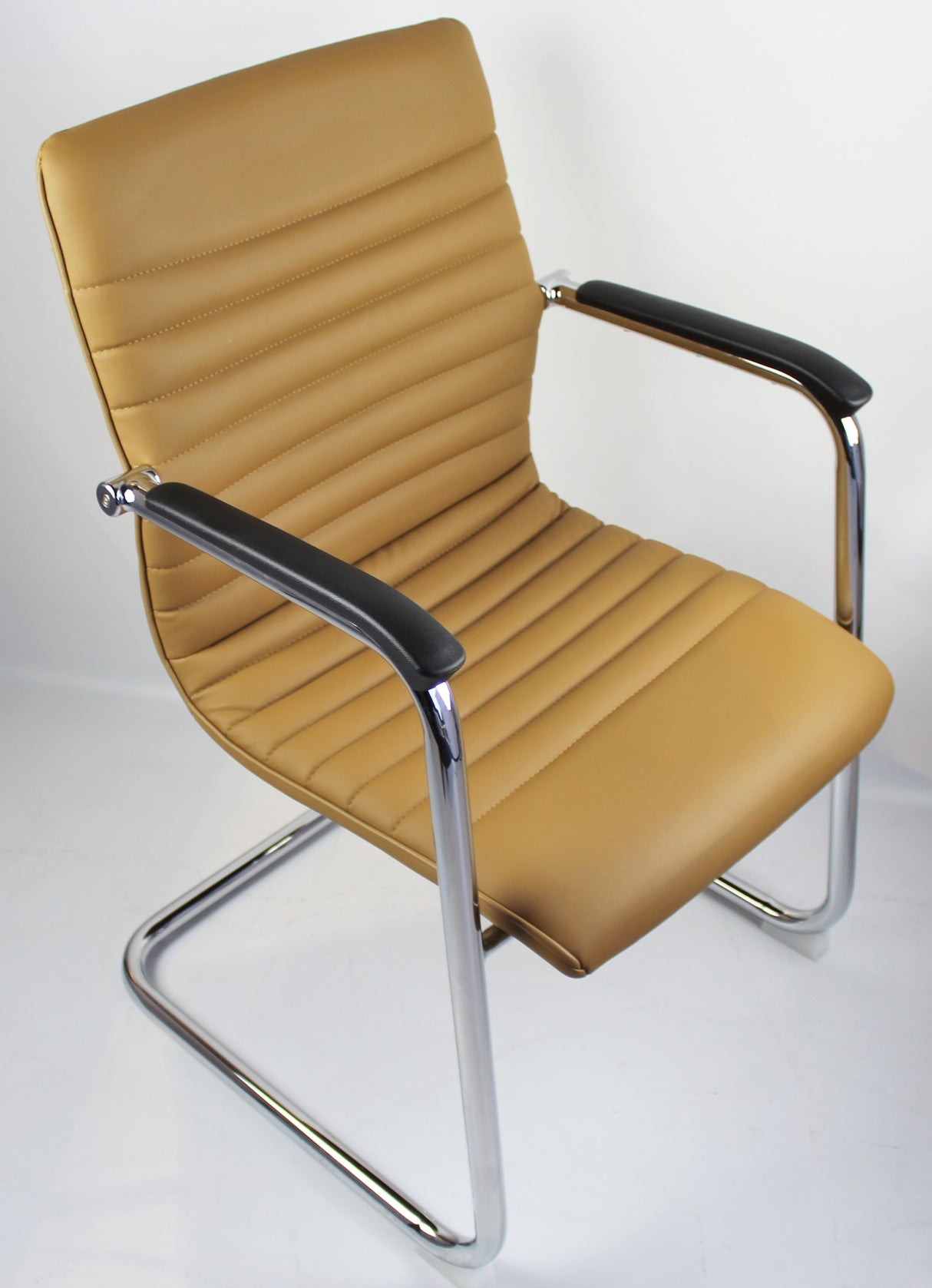 Quality Beige Leather Visitor Chair - CHA-056C