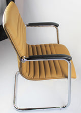 Quality Beige Leather Visitor Chair - CHA-056C