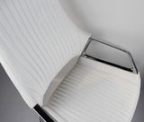 Contemporary White Leather Visitor Chair - CHA-1318C