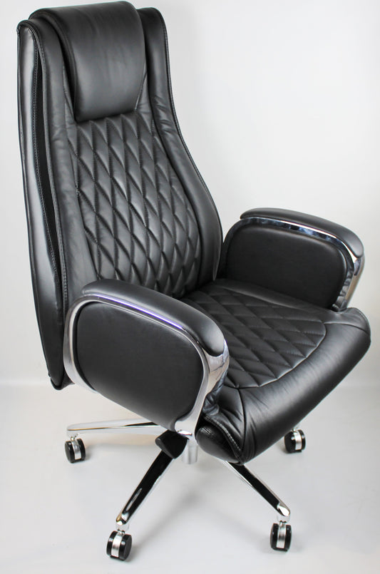 Black Leather Executive Office Chair - CHA-1202A