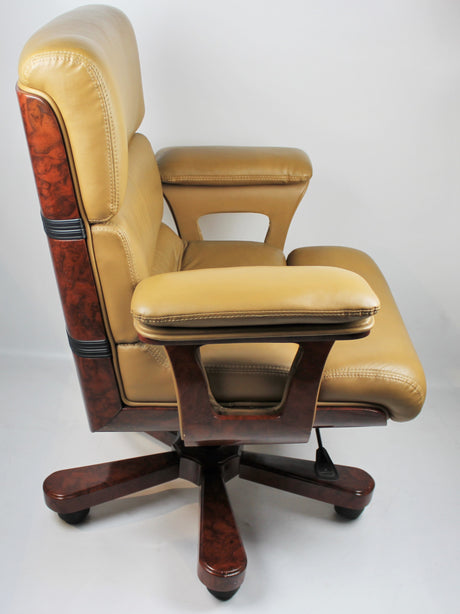 Executive Chair Genuine Leather Beige - DES-B020-BEI