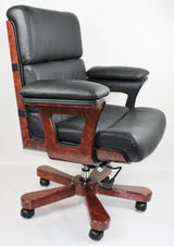 Executive Chair Genuine Leather Black DES-B020-BLK