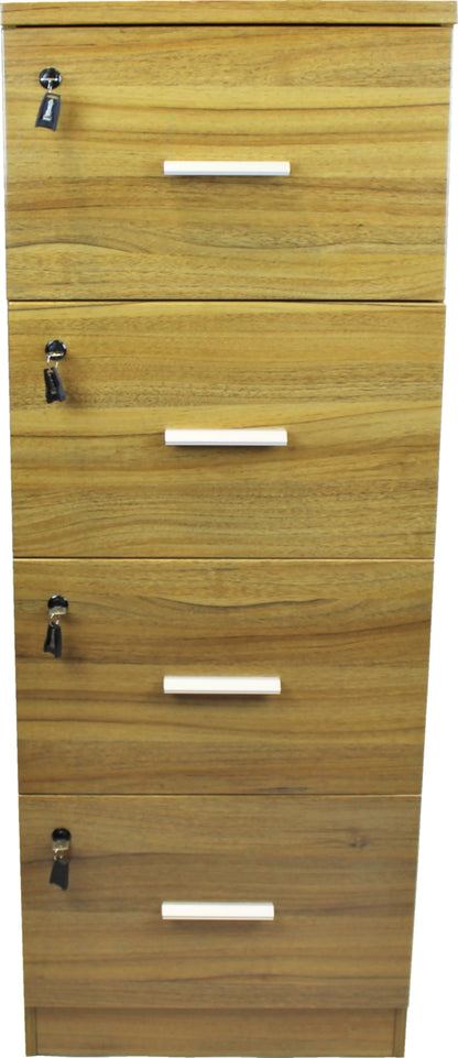 Light Oak Four Drawer Executive Filing Cabinet - AB84