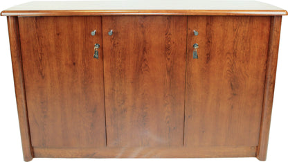 Medium Oak Three Door Cupboard with Lockable Doors - 1380mm - 6846T-3DR