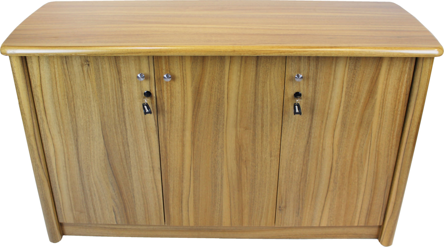 Light Oak Three Door Cupboard with Locks - 6846T-3DR