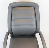 Modern Grey Leather Meeting Chairs - DH-103-2