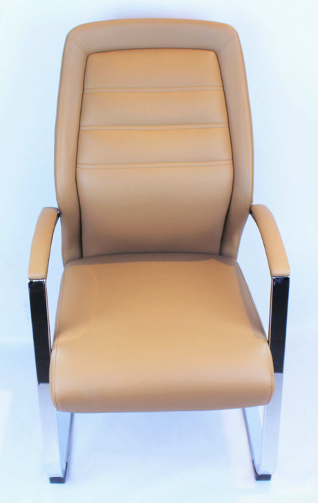 Modern Beige Leather Meeting Chairs - DH-103-2