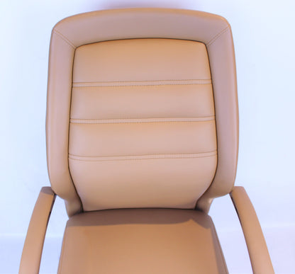 Modern Beige Leather Meeting Chairs - DH-103-2