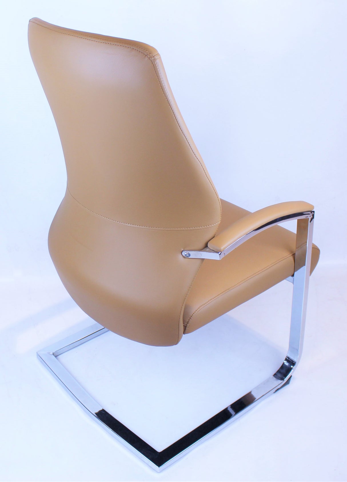 Modern Beige Leather Meeting Chairs - DH-103-2