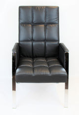 Black Leather Stylish Visitors Chair - ZV-B310