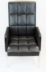 Black Leather Stylish Visitors Chair - ZV-B310