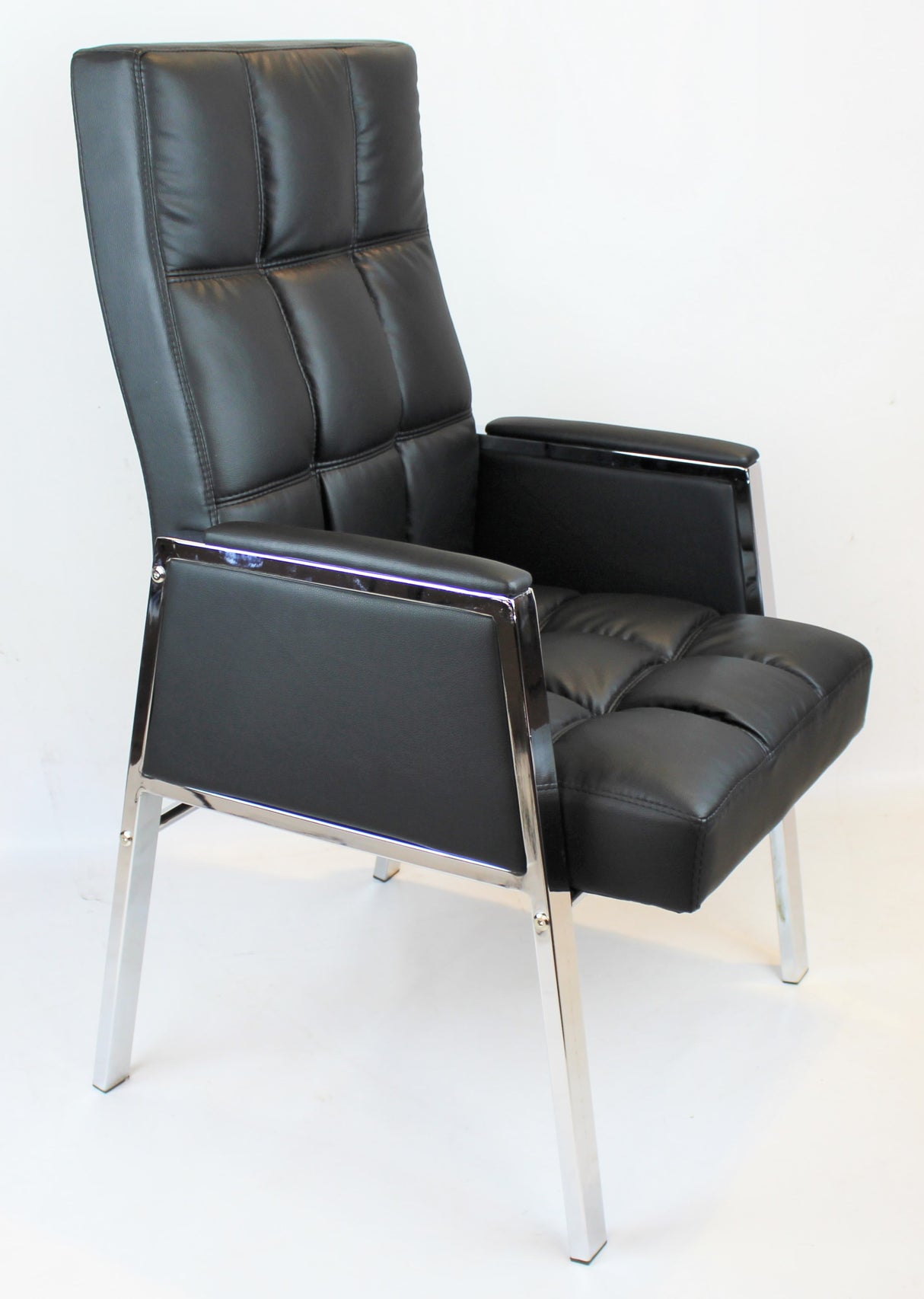 Black Leather Stylish Visitors Chair - ZV-B310