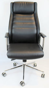 Modern Black Leather Executive Office Chair - DH-103