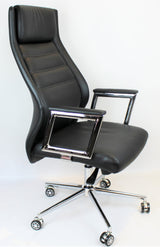 Modern Black Leather Executive Office Chair - DH-103