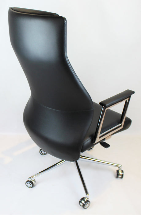 Modern Black Leather Executive Office Chair - DH-103