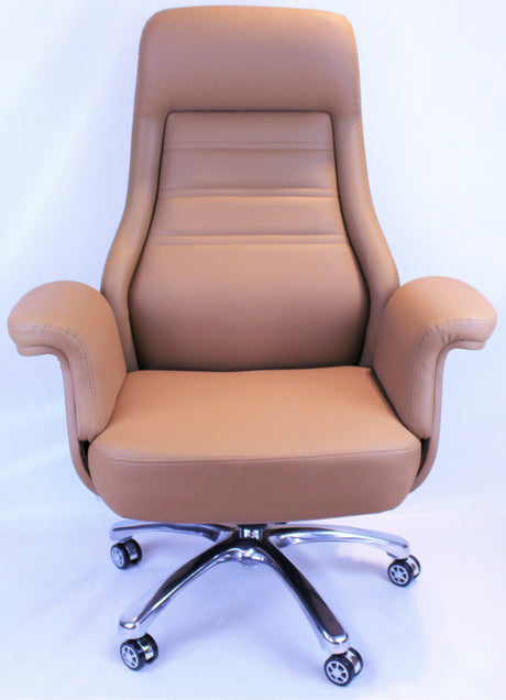 Beige Leather Executive Office Chair - DH-090