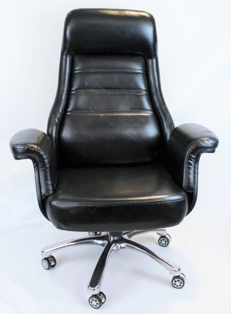 Black Leather Executive Office Chair - DH-090