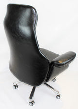 Black Leather Executive Office Chair - DH-090