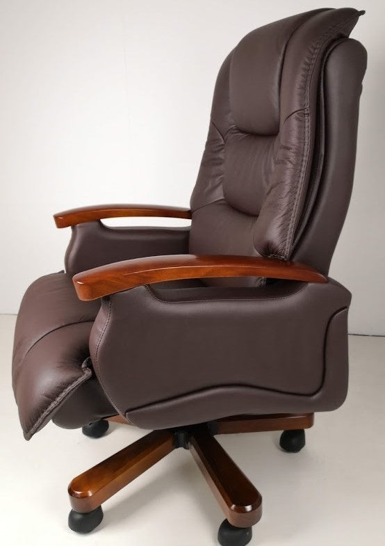 Luxury Brown Leather Executive Office Chair - A302