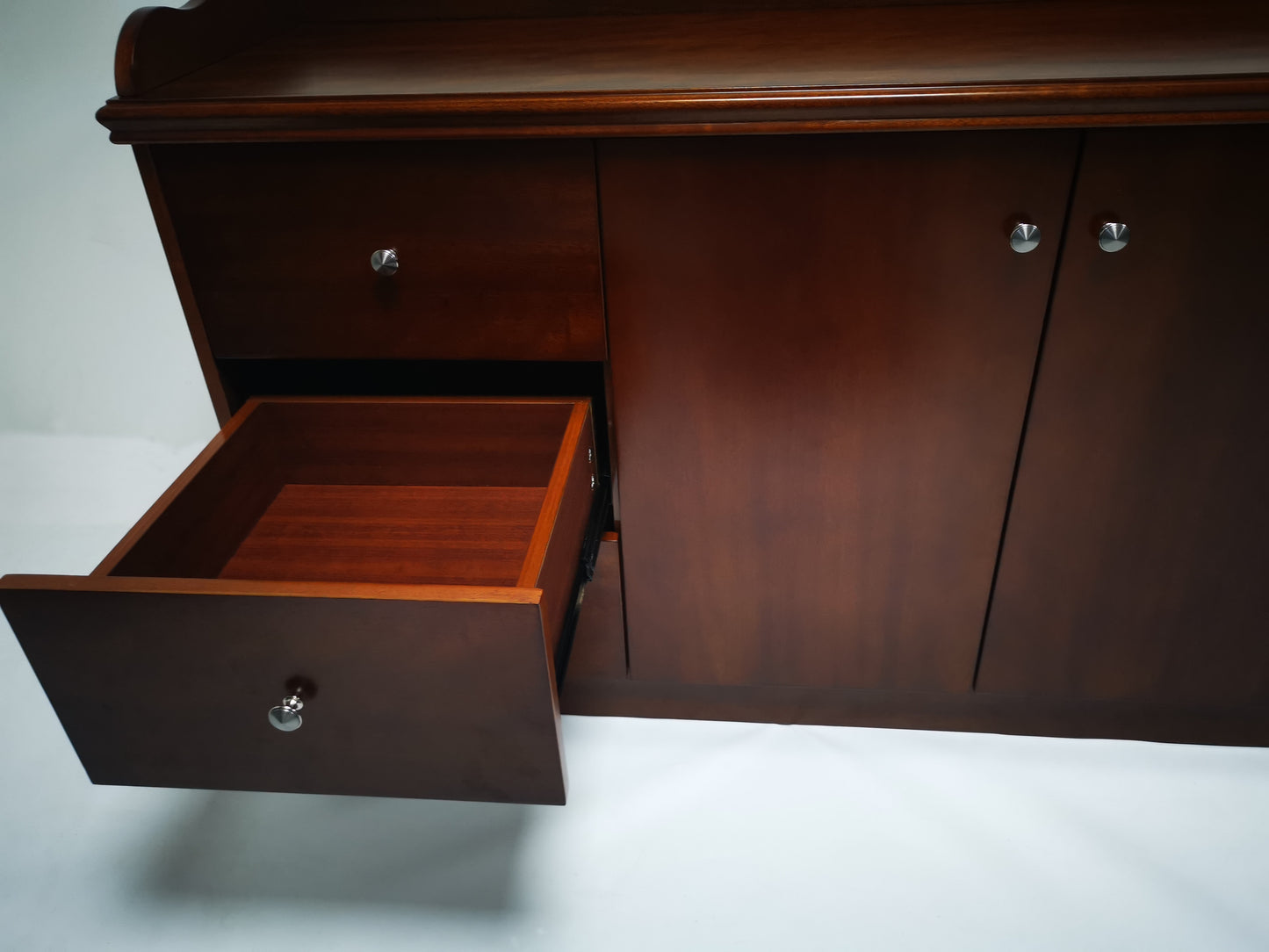 Light Walnut Real Wood Veneer Cupboard - 2K01-L