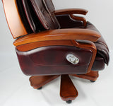 Real Italian Leather Burgundy Executive Office Chair - A771