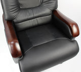 Quality Executive Genuine Black Leather Office Chair - FD3B