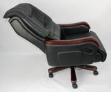 Quality Executive Genuine Black Leather Office Chair - FD3B