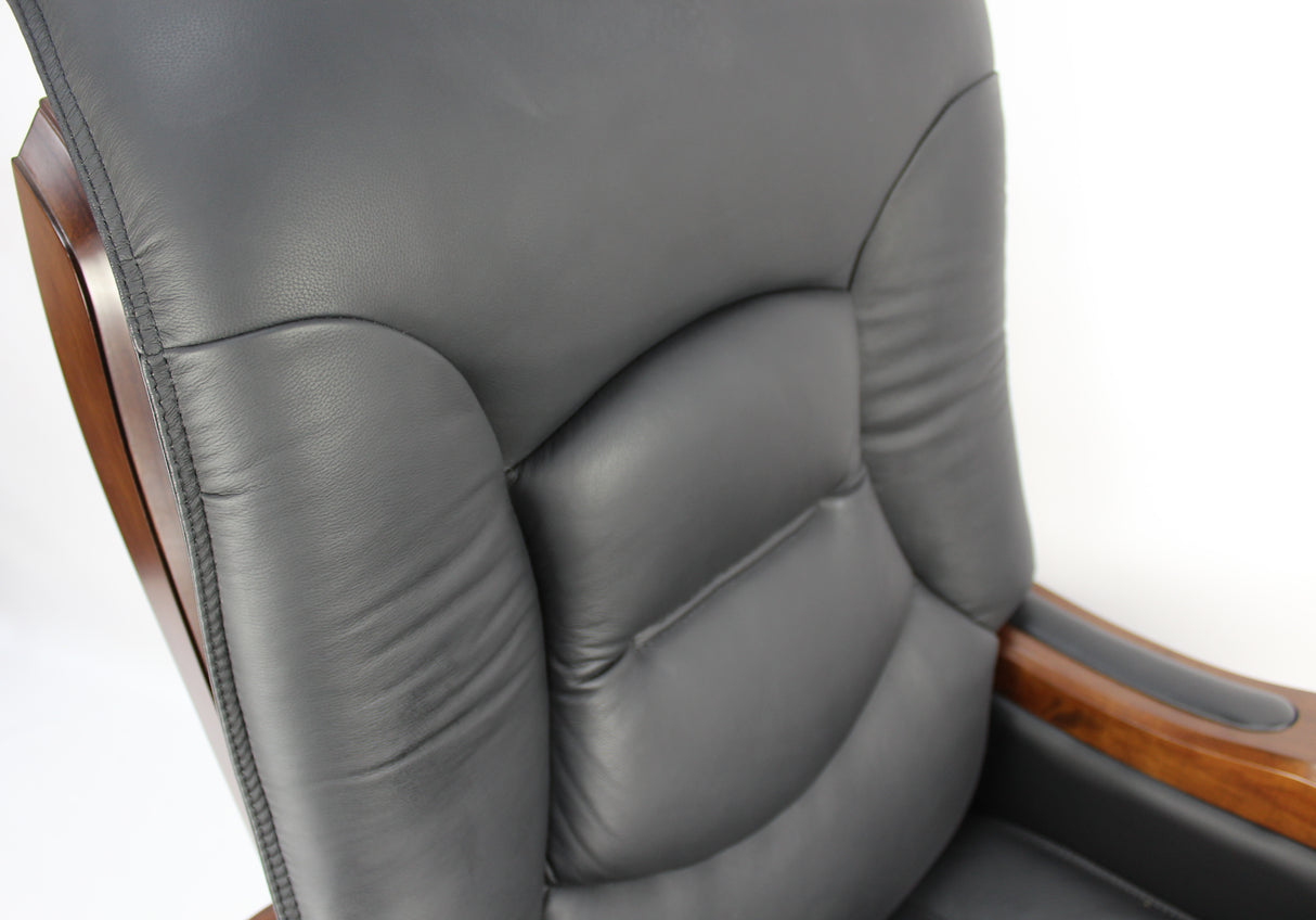 Luxury Genuine Black Leather Executive Chair EDE-CHA-FD5A1