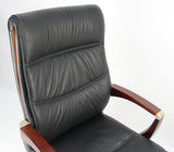 Senato Executive Black Leather Office Chair - SEN-DES-9102