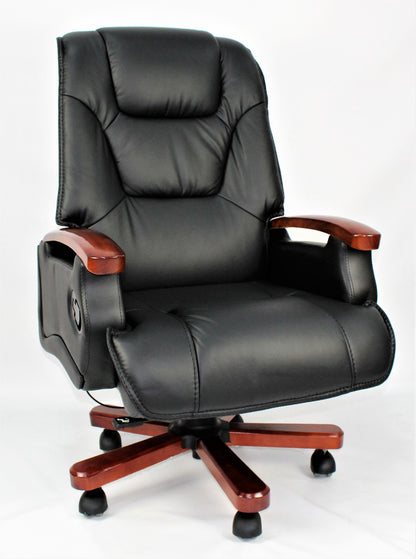 Luxury Black Leather Executive Office Chair - A302