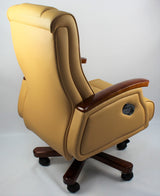 Luxury Beige Leather recliner Executive Office Chair CHA-S-976