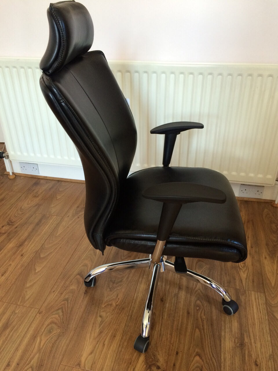 Executive Black Leather Office Chair - HB-020-BLK