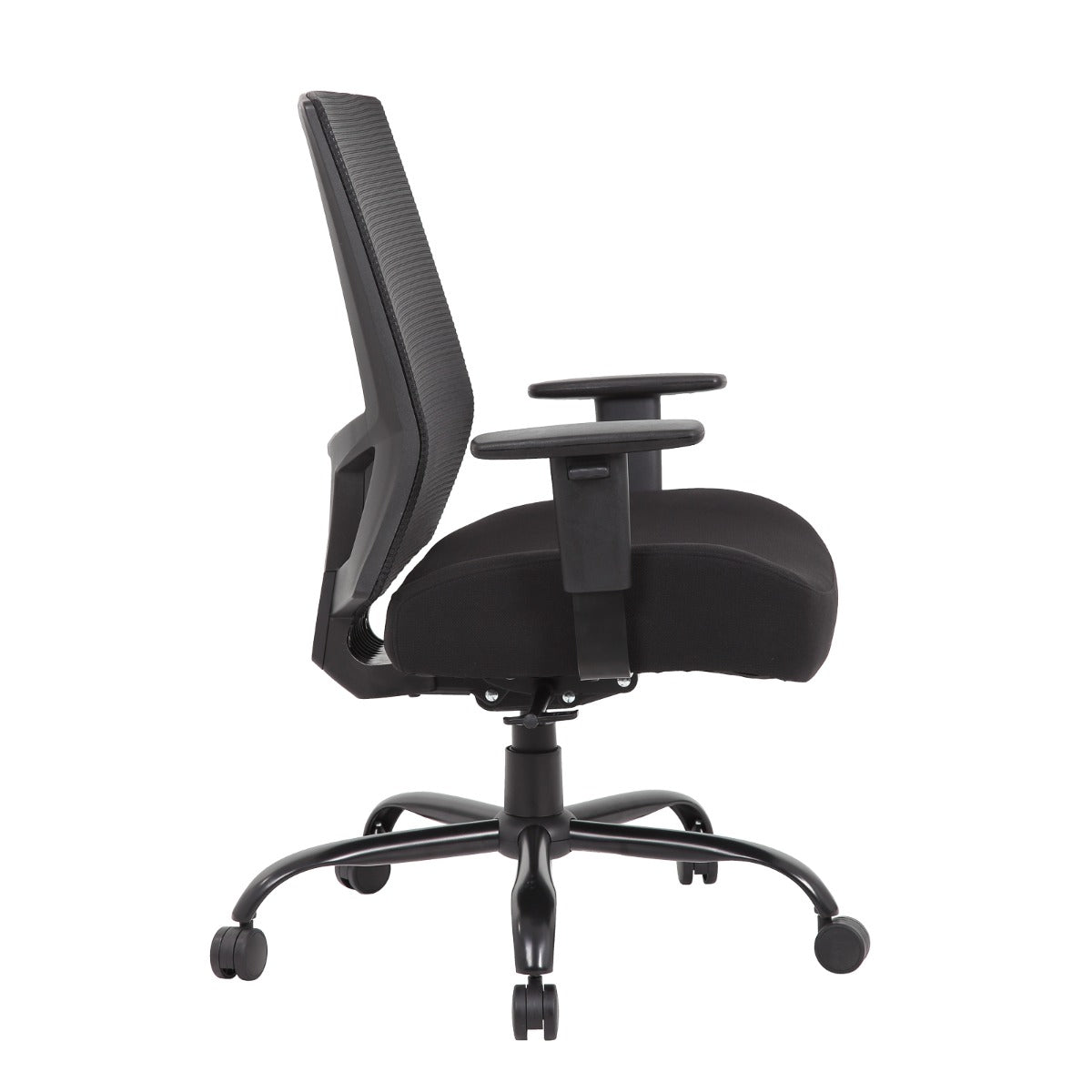 Isla Heavy Duty Black Mesh Back and Fabric Seat - Up to 27 Stone