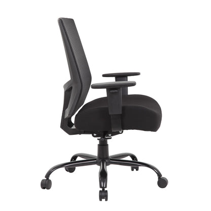 Isla Heavy Duty Black Mesh Back and Fabric Seat - Up to 27 Stone