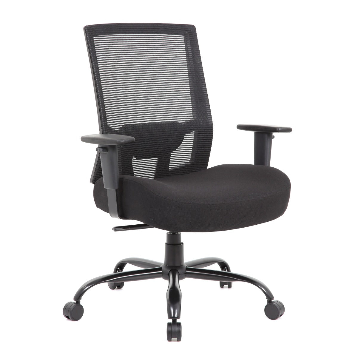 Isla Heavy Duty Black Mesh Back and Fabric Seat Up to 27 Stone