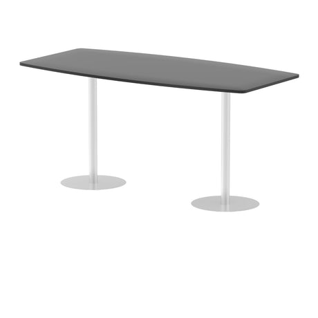 Italia 1145mm High Gloss Standing Meeting Table - 1800mm or 2400mm Option - Black or White Option