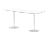 Italia 1145mm High Gloss Standing Meeting Table - 1800mm or 2400mm Option - Black or White Option