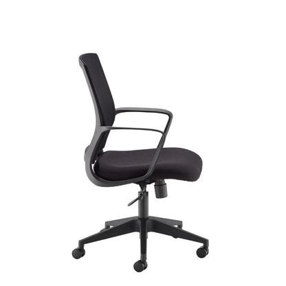 Jonas Black Mesh Back and Fabric Seat Operators Office Chair