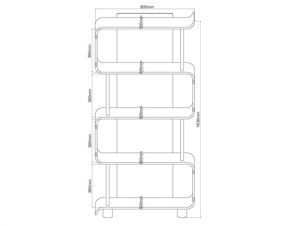 Contemporary Storage Bookcase In Oak BS201-O