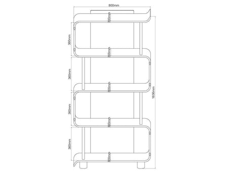 Contemporary Storage Bookcase In Walnut BS201-W