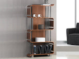 Contemporary Storage Bookcase In Walnut BS201-W