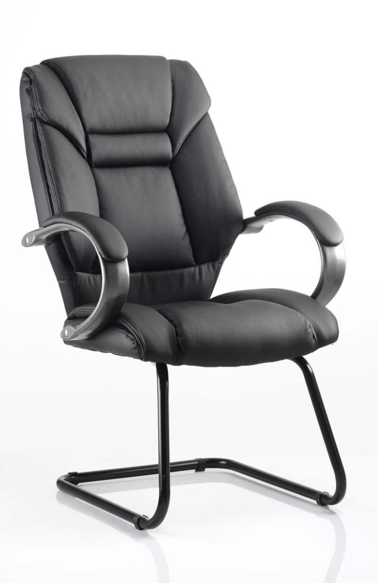 Galloway Black Bonded Leather Cantilever Office Chair Order