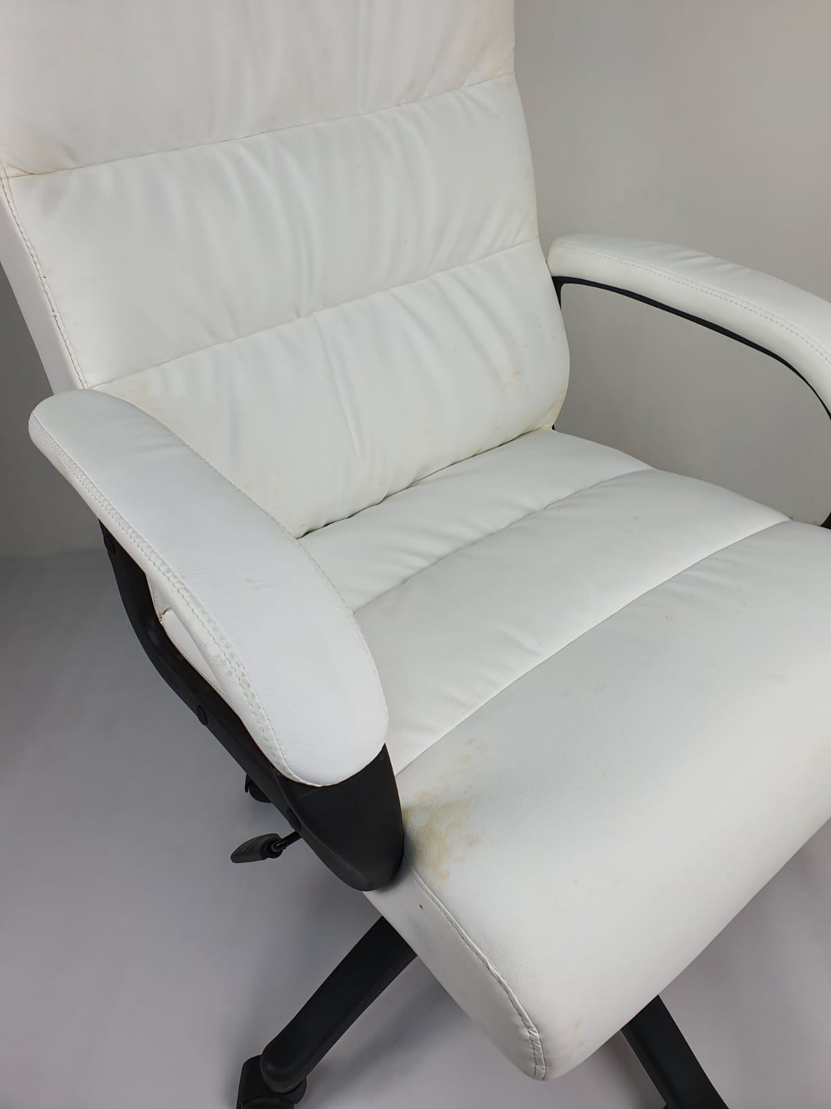 Ikea white leather top chair