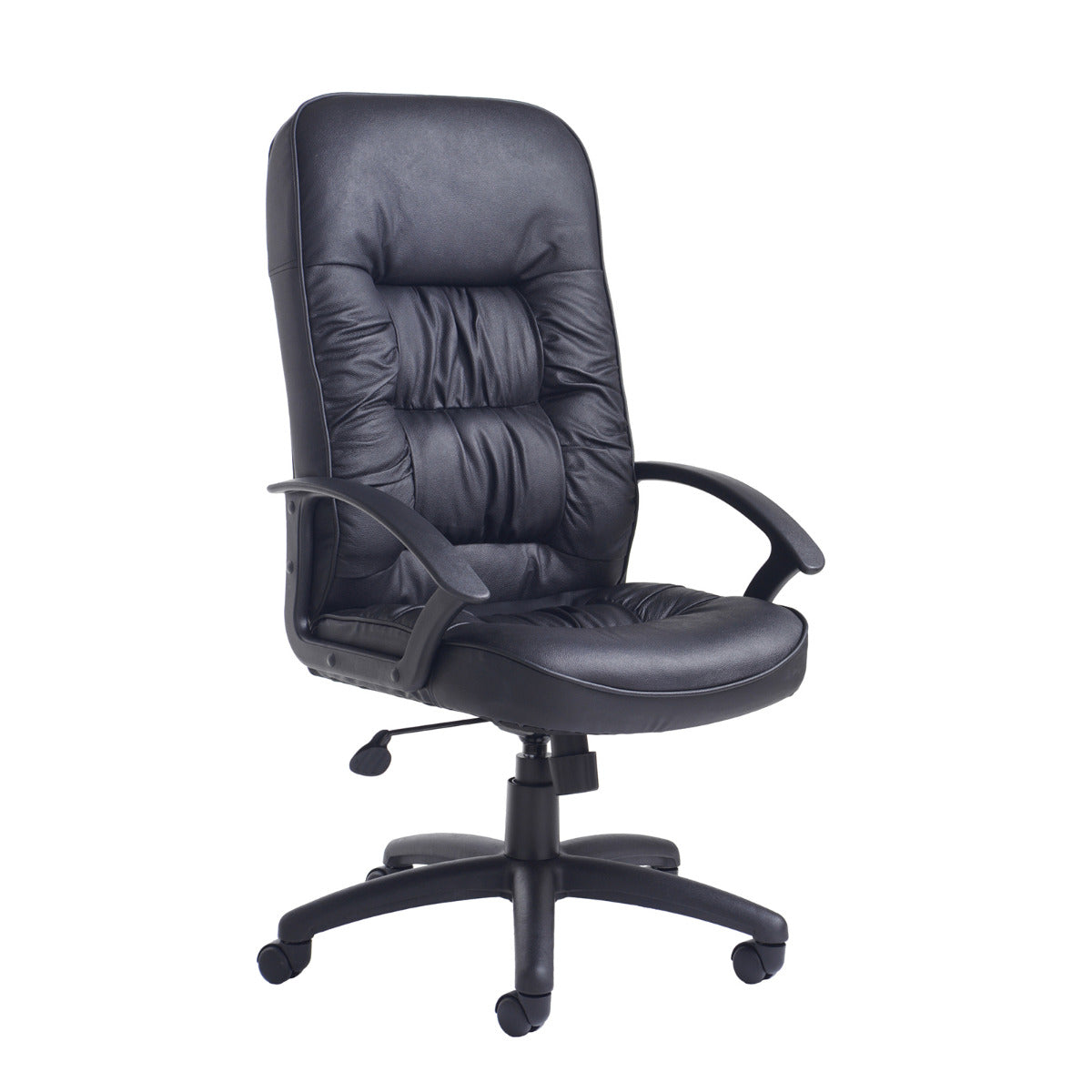 King High Back Leather Faced Office Chair