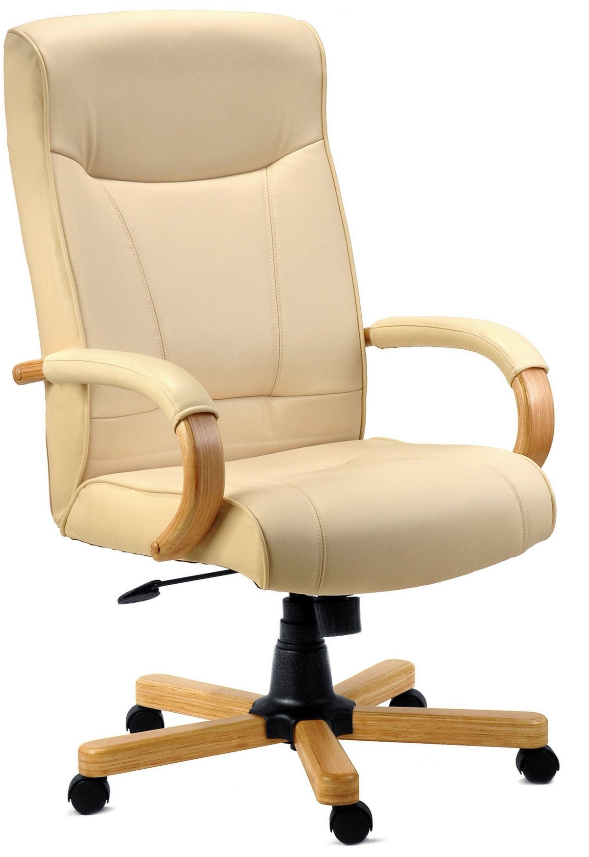 Cream Bonded Leather Executive Chair - KNIGHTSBRIDGE