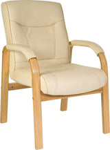 Cream Leather Executive Visitor Chair - KNIGHTSBRIDGE-VISITOR