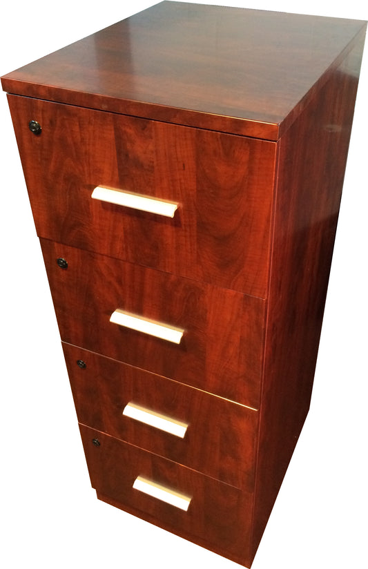 High Quality Mahogany 4 Drawer Filing Cabinet  Senato DES-802-4D-FIL