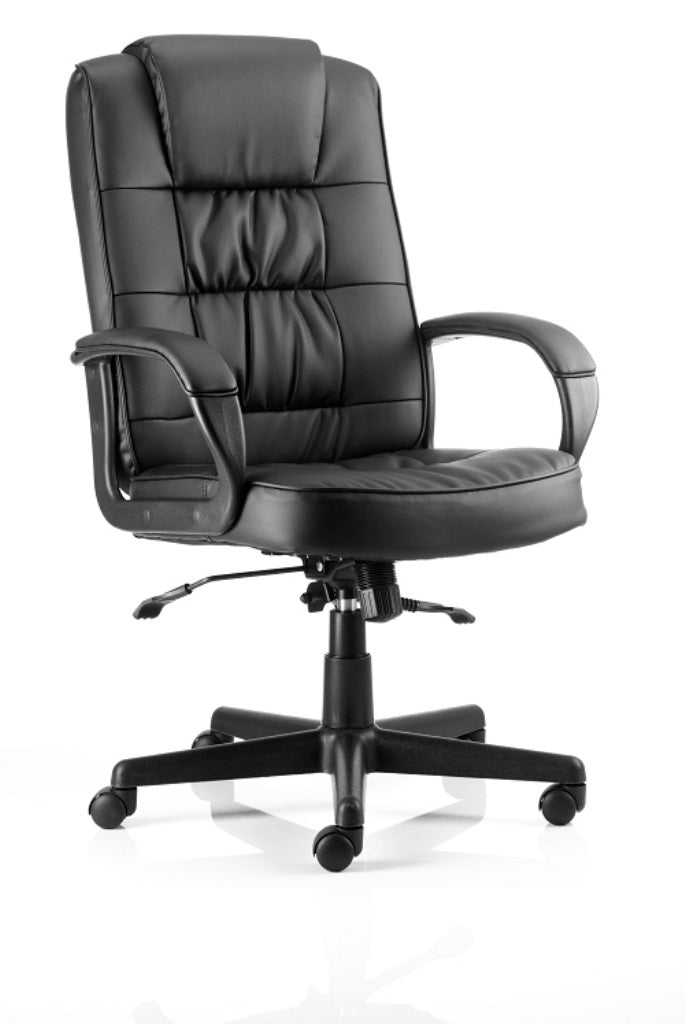 Moore Black Leather Office Chair